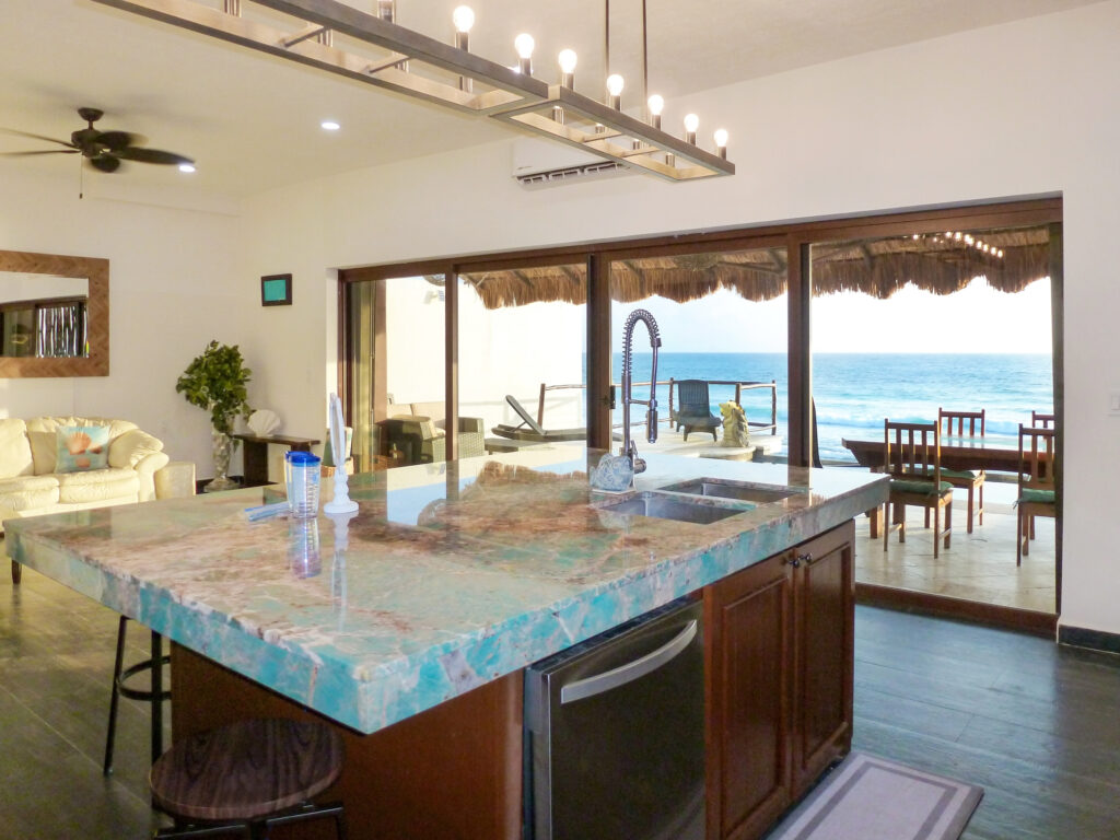 Den Kitchen Casa Luna Azul Isla Mujeres Mexico Vacation Rental